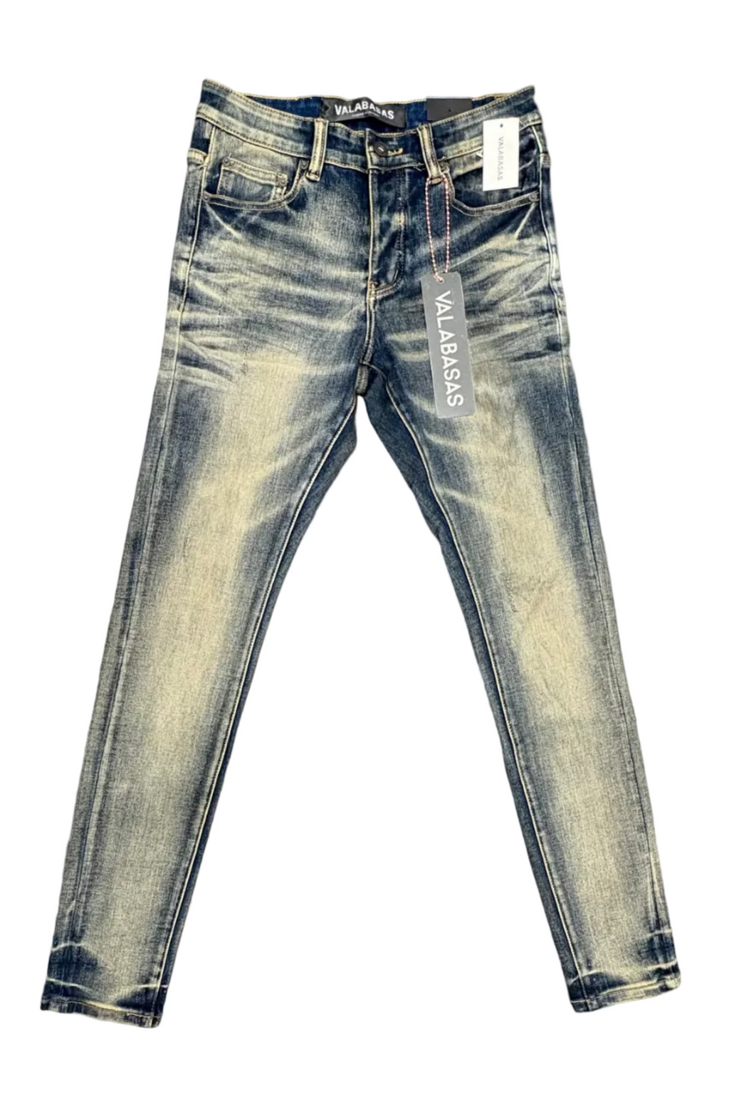 VALABASAS Dark Vintage Blue Skinny Jeans