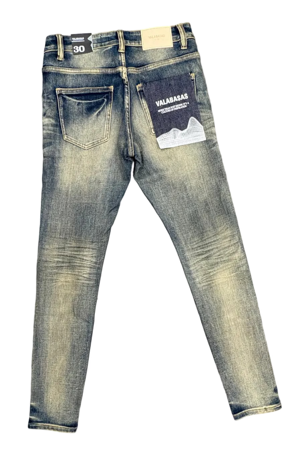 VALABASAS Dark Vintage Blue Skinny Jeans