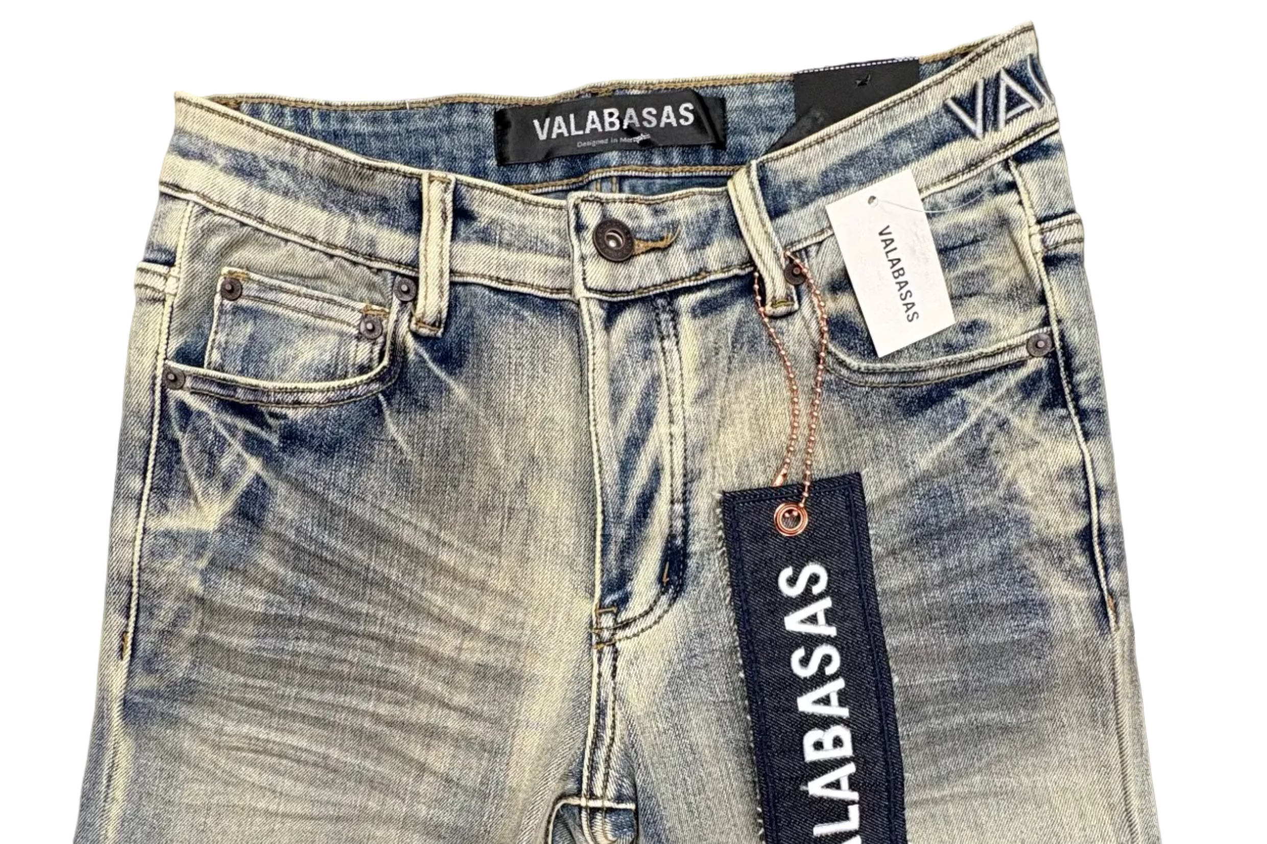 VALABASAS Lt Blue Washed Skinny Jeans