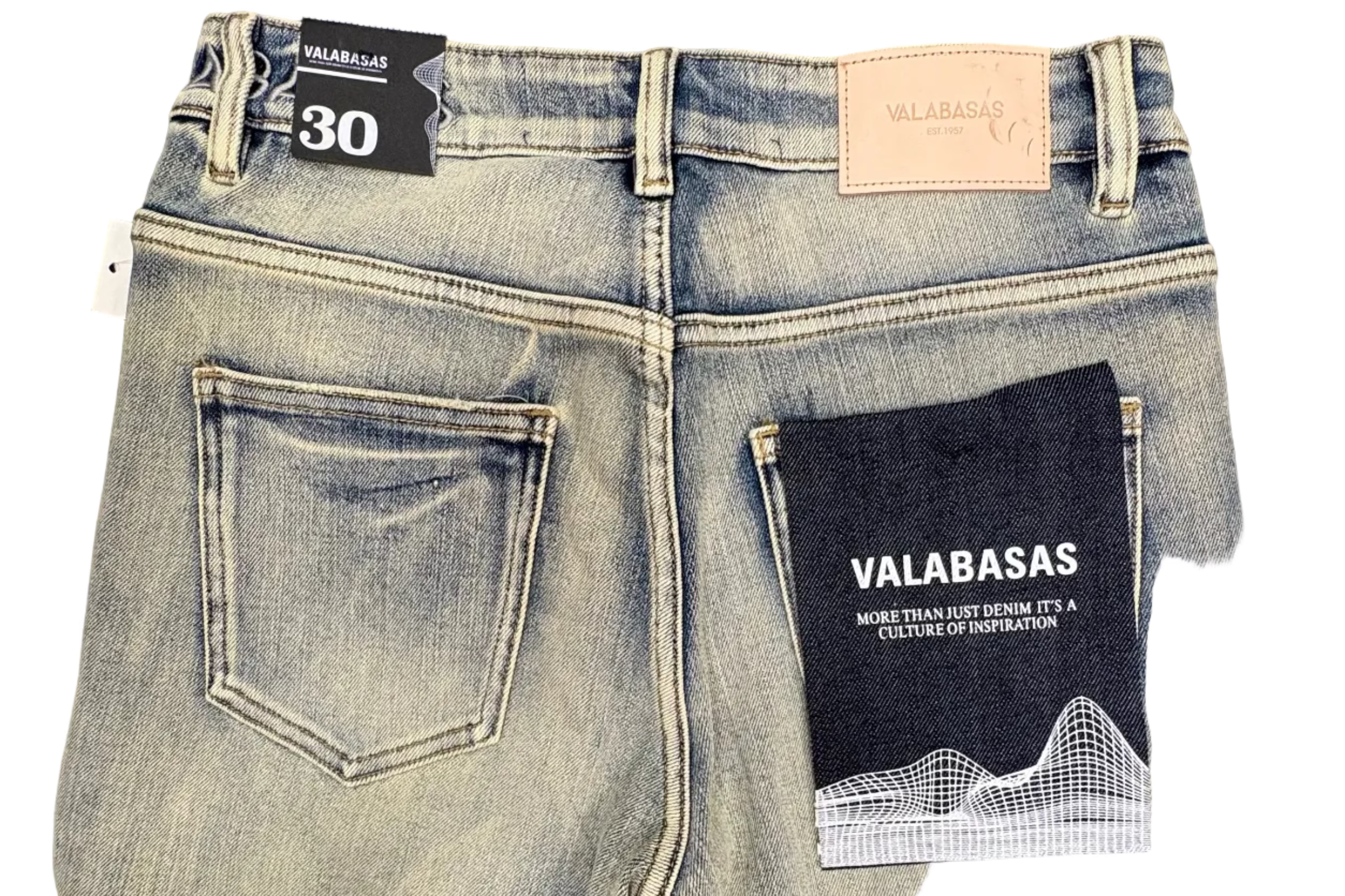 VALABASAS Lt Blue Washed Skinny Jeans