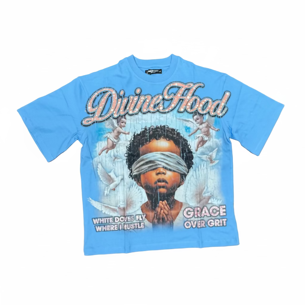 Roku Studio Divine Hood Tee Blue