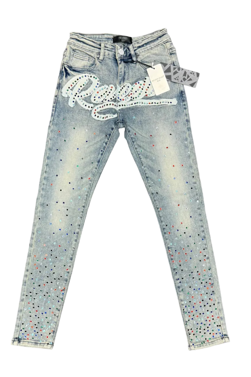 Reveer Script Rhinestone Jeans