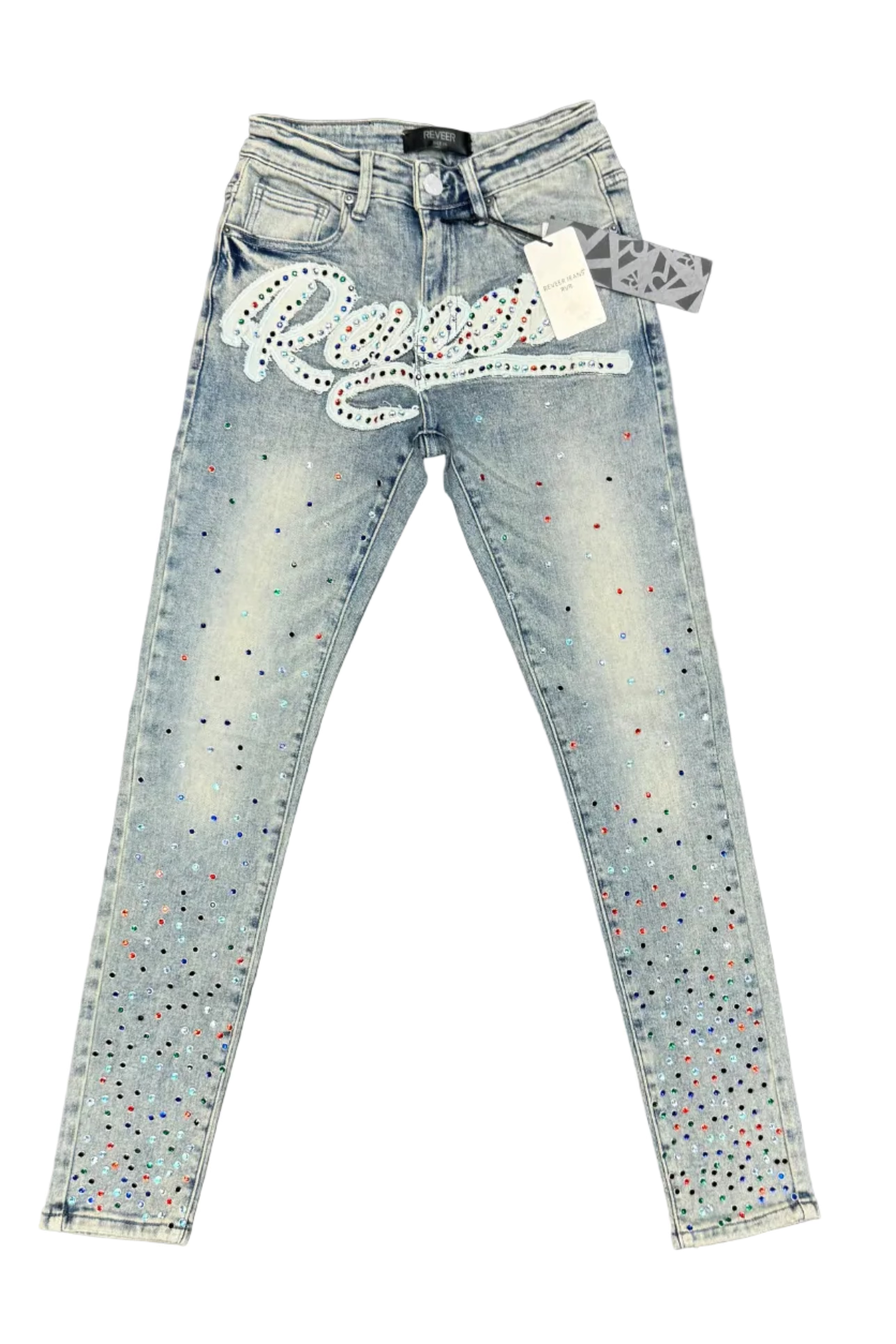 Reveer Script Rhinestone Jeans
