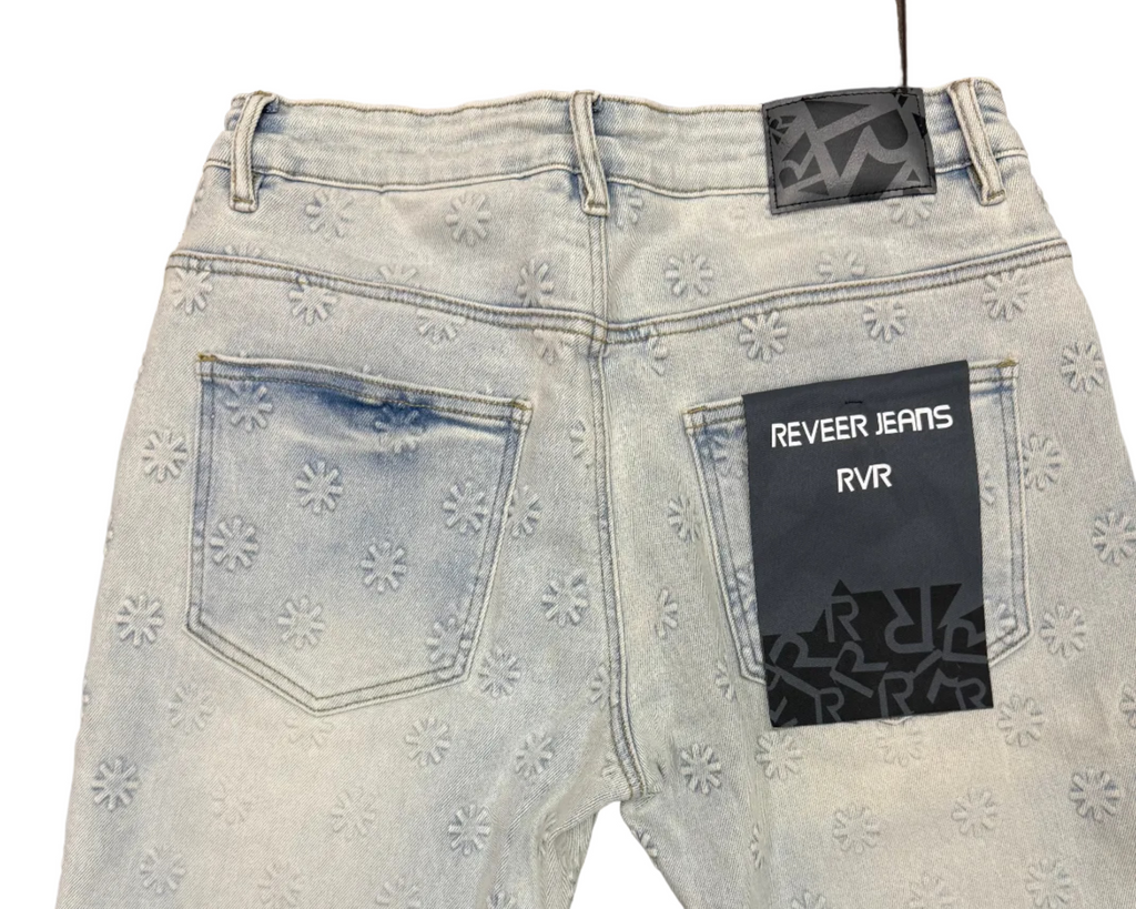 Rever Jeans Floral Embossed Jeans