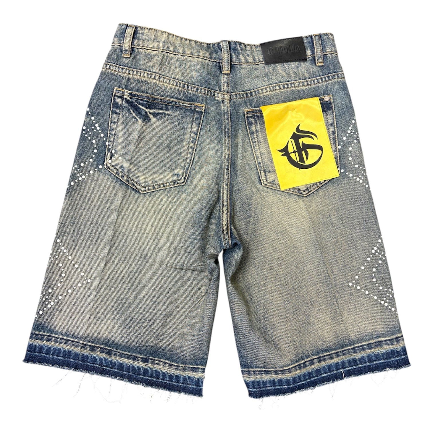 GFTD LA RHINESTONE DENIM SHORTS