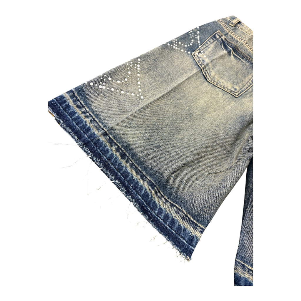 GFTD LA RHINESTONE DENIM SHORTS