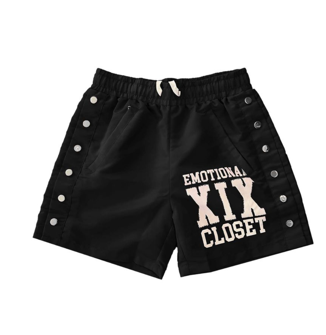 Mixed Emotions "Black Backyard" Nylon Shorts