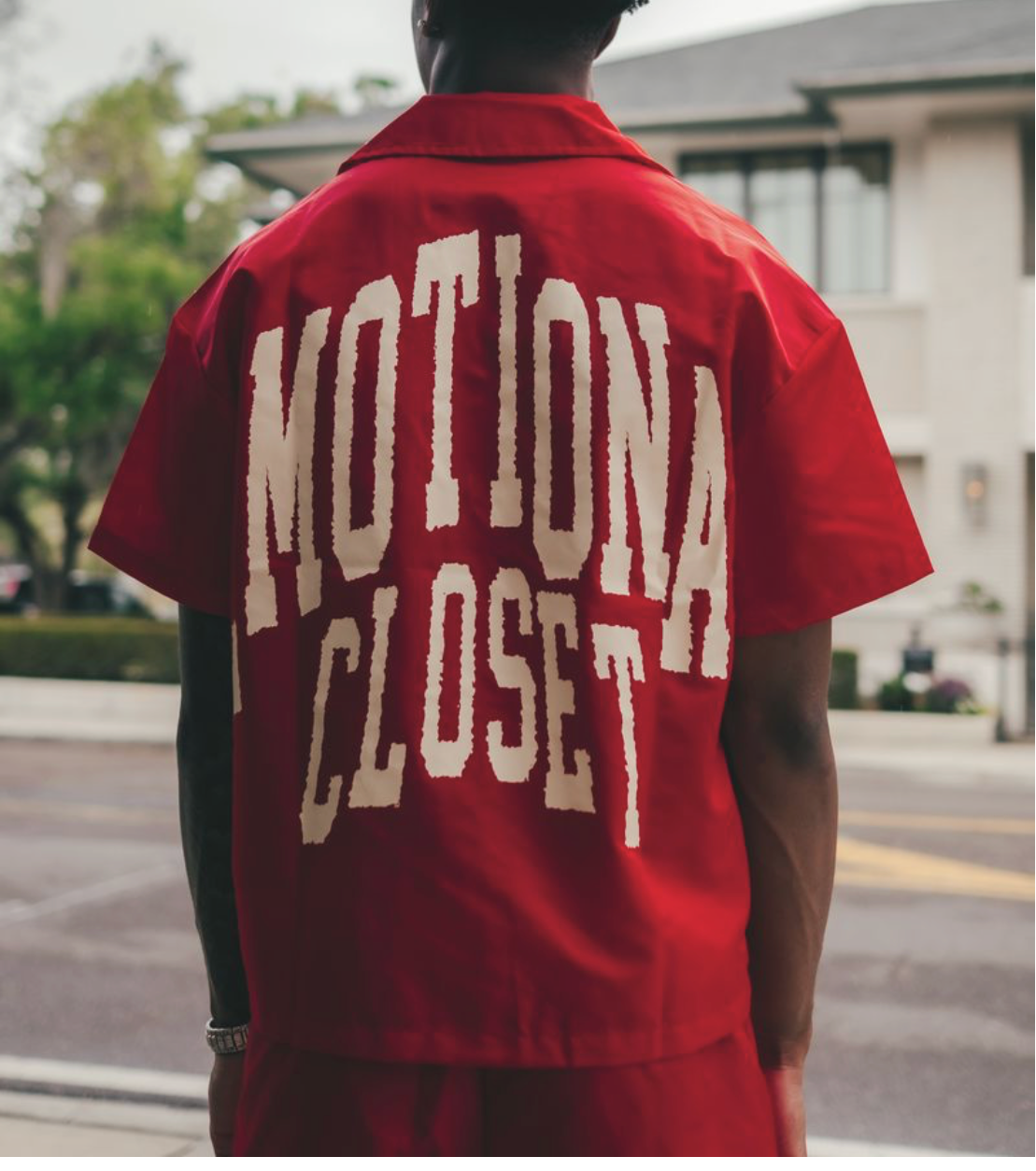 Mixed Emotions "Red Backyard" Nylon Shirt