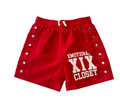 Mixed Emotions "Red Backyard" Nylon Shorts