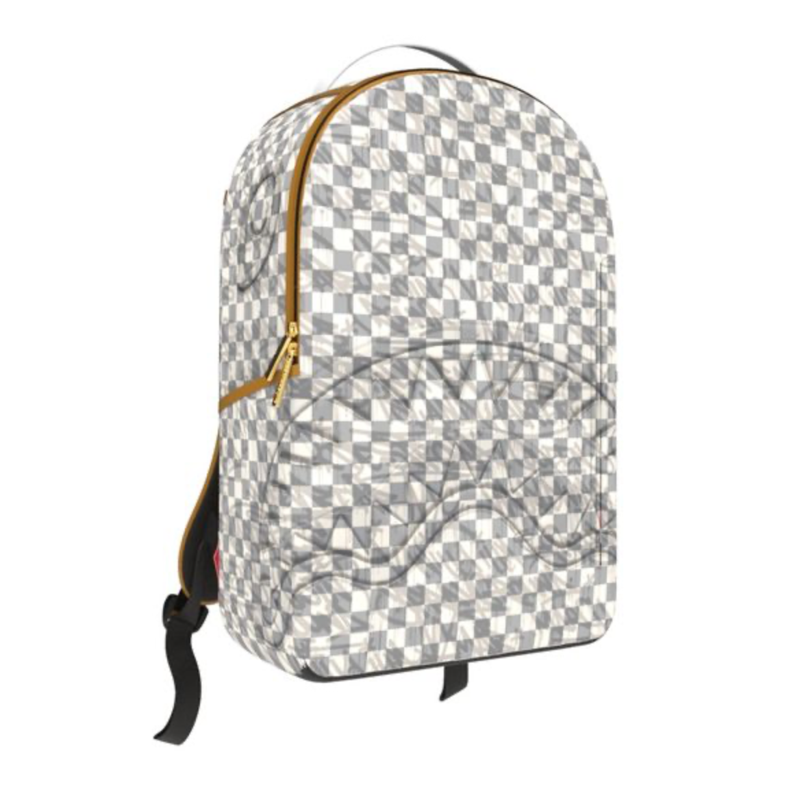GRAFF EMBOSSED CREAM CHECK BACKPACK