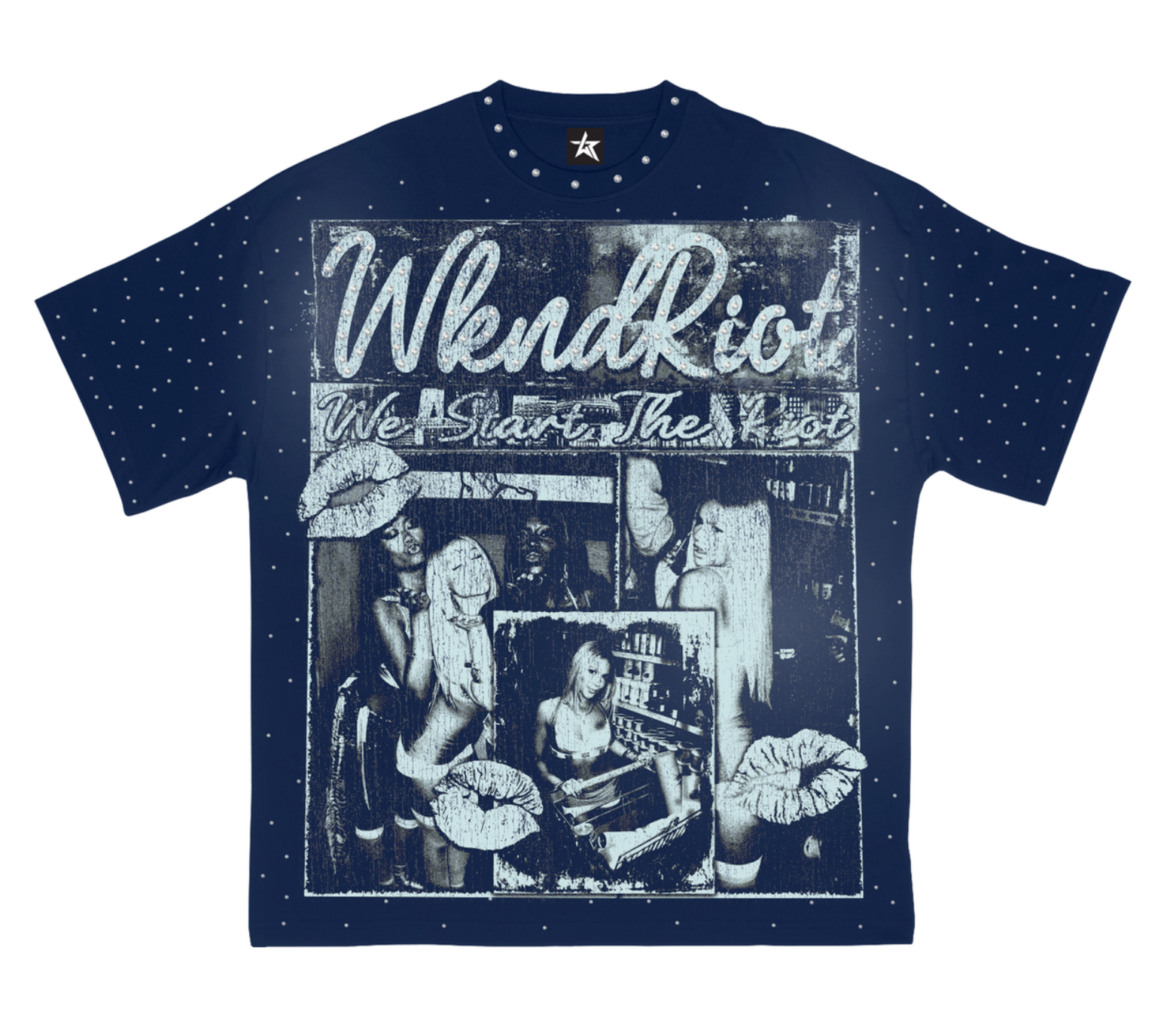 WKND BORN A STAR BLUE TEE