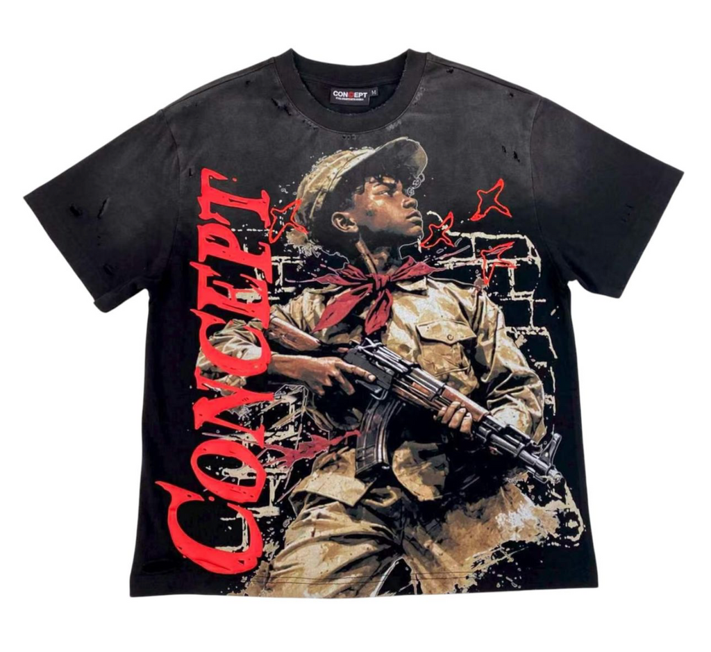 Concept “Soldier” Tee – Black Wash