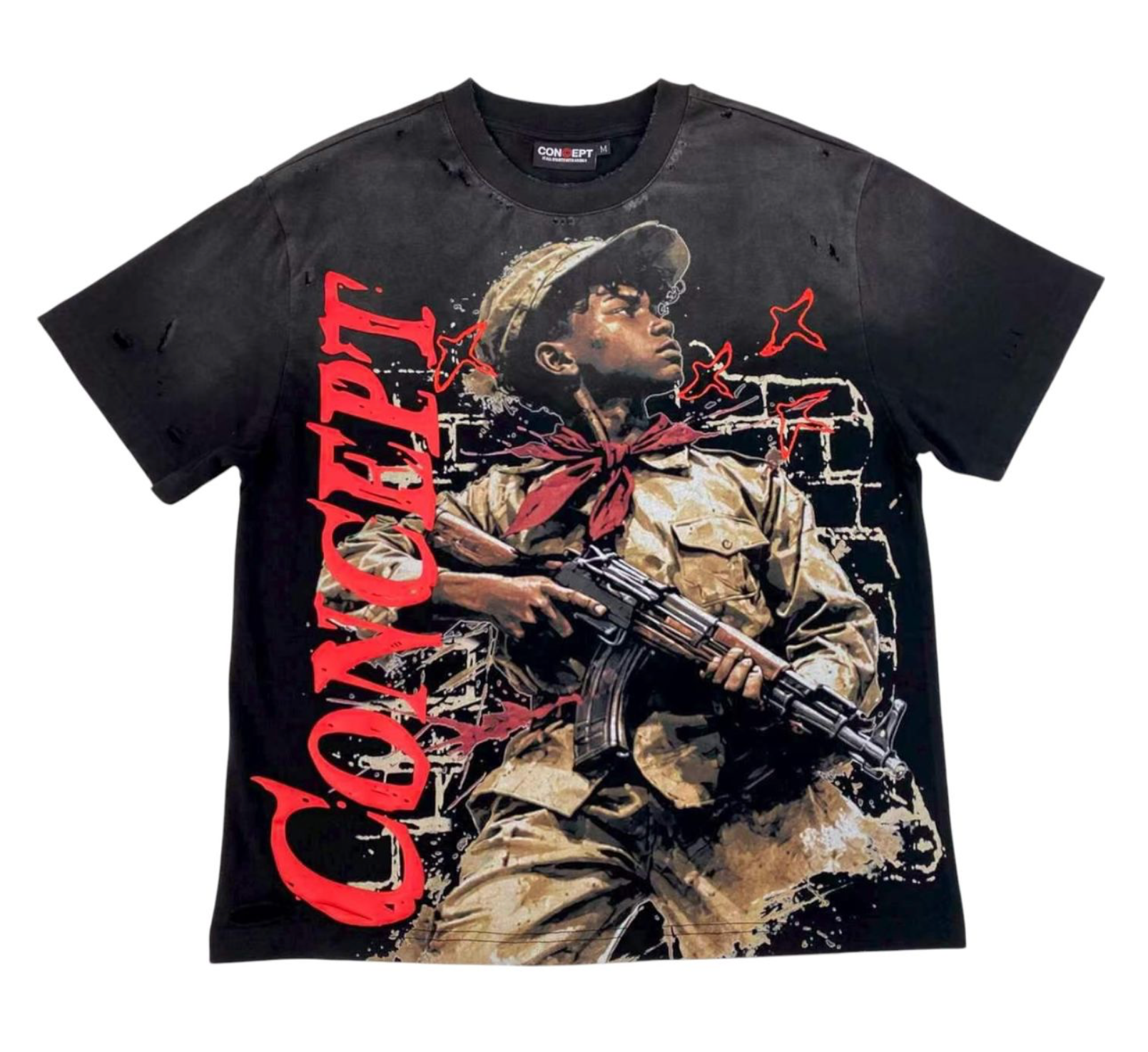 Concept “Soldier” Tee – Black Wash