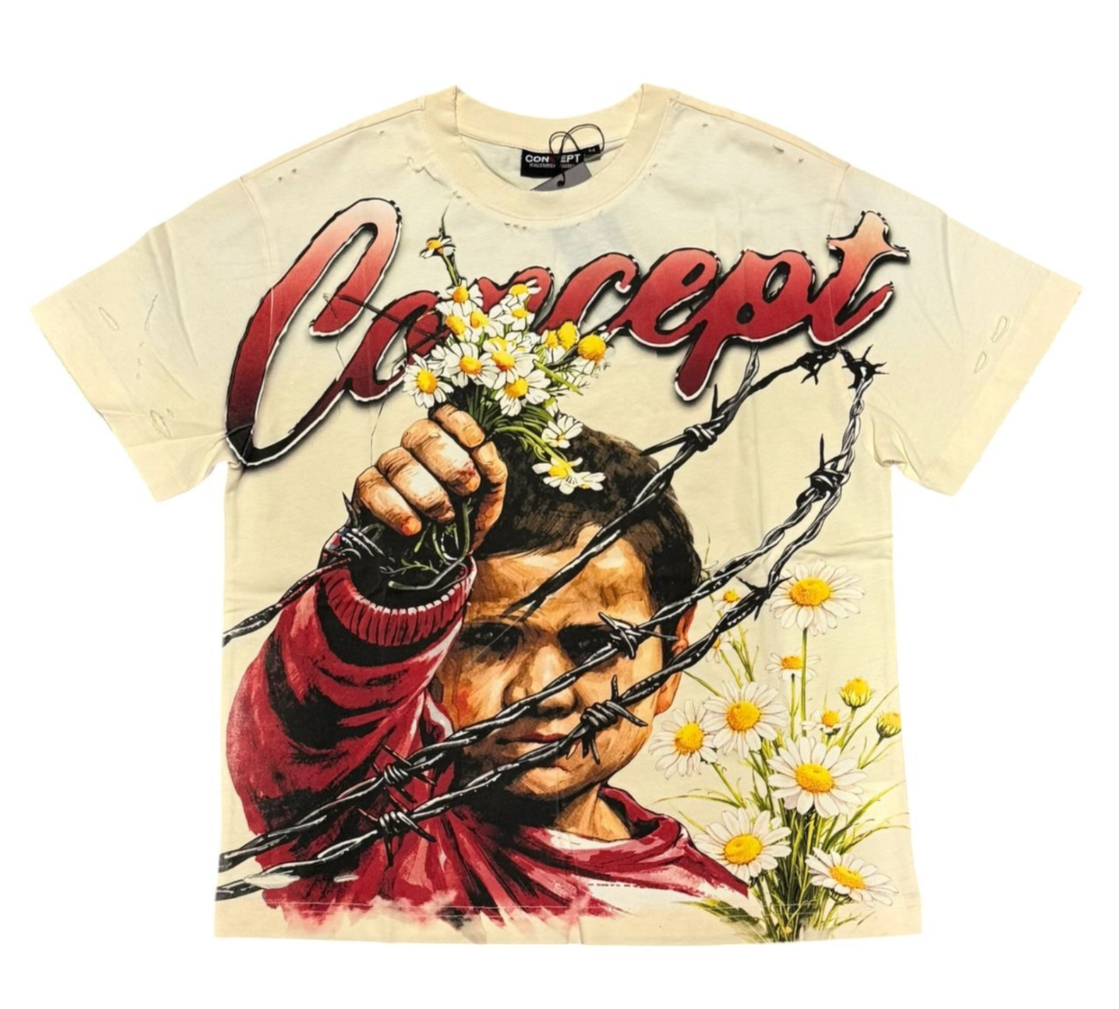 Concept "Flowers' Tee - Cream