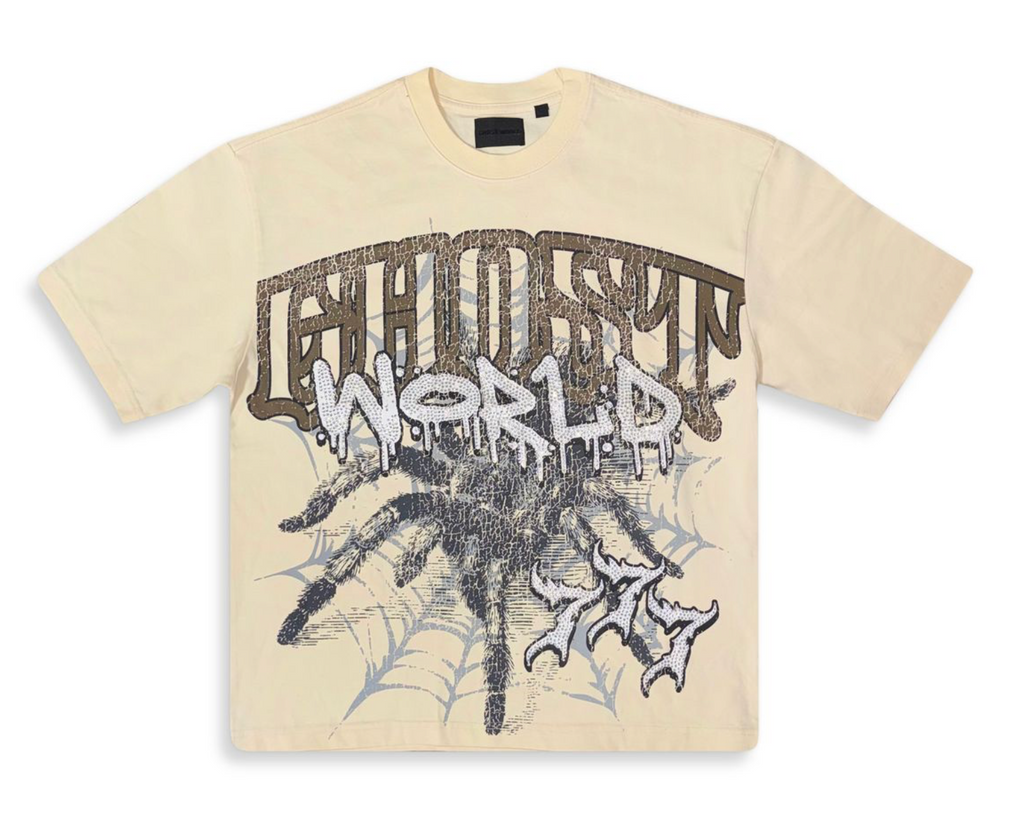 GHST WRLD "Caught in the Web" Bone Tee