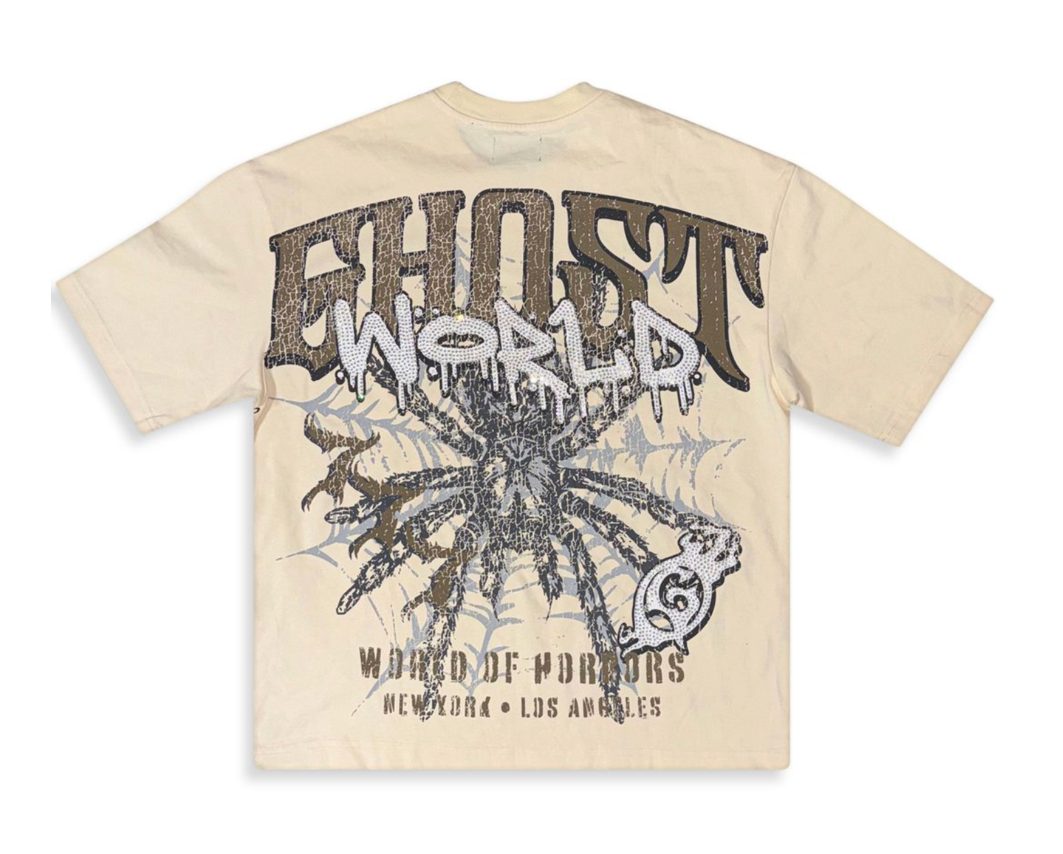 GHST WRLD "Caught in the Web" Bone Tee