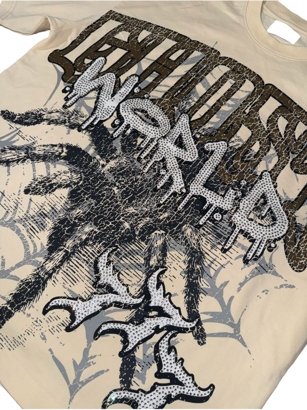 GHST WRLD "Caught in the Web" Bone Tee