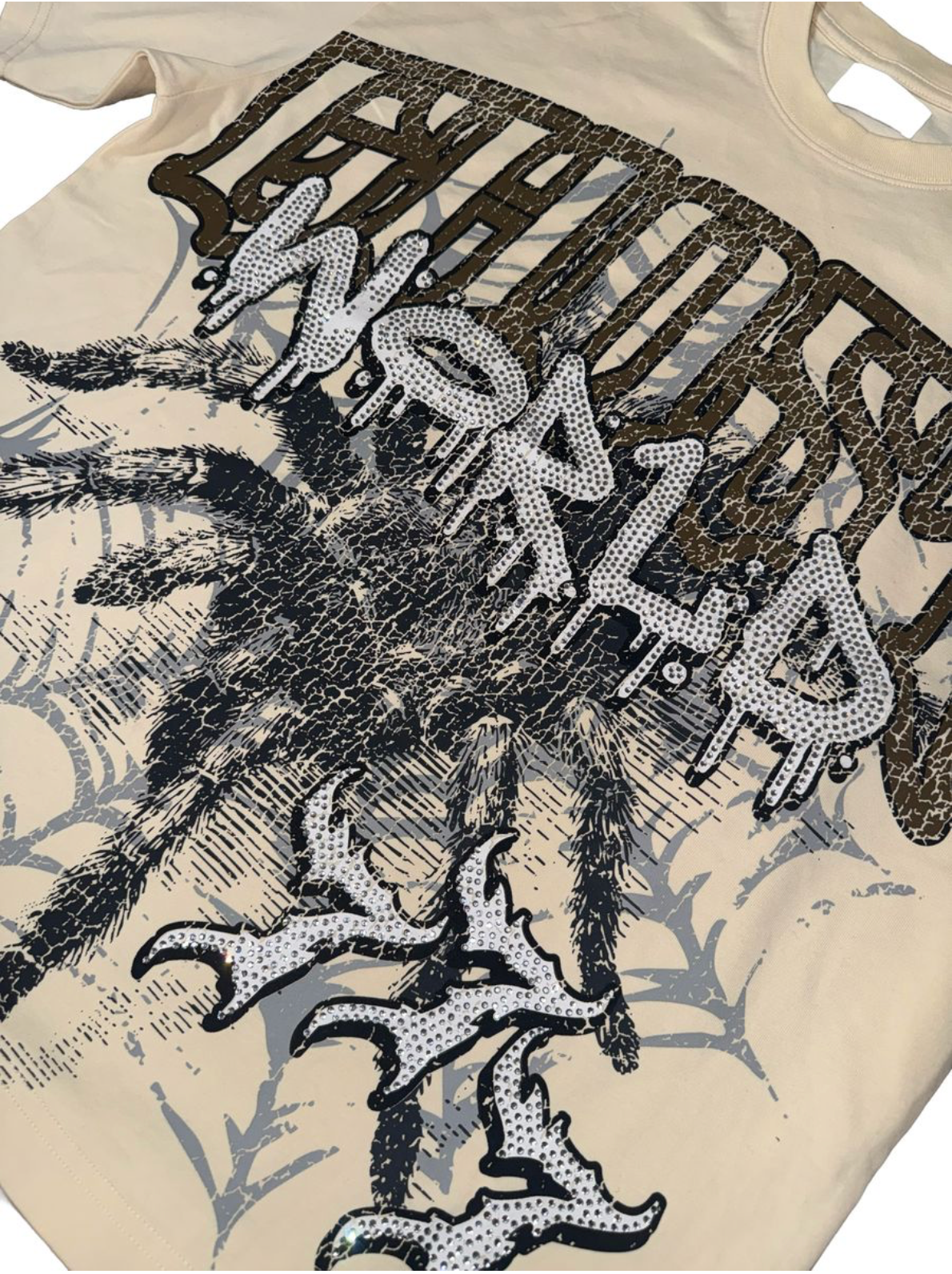 GHST WRLD "Caught in the Web" Bone Tee