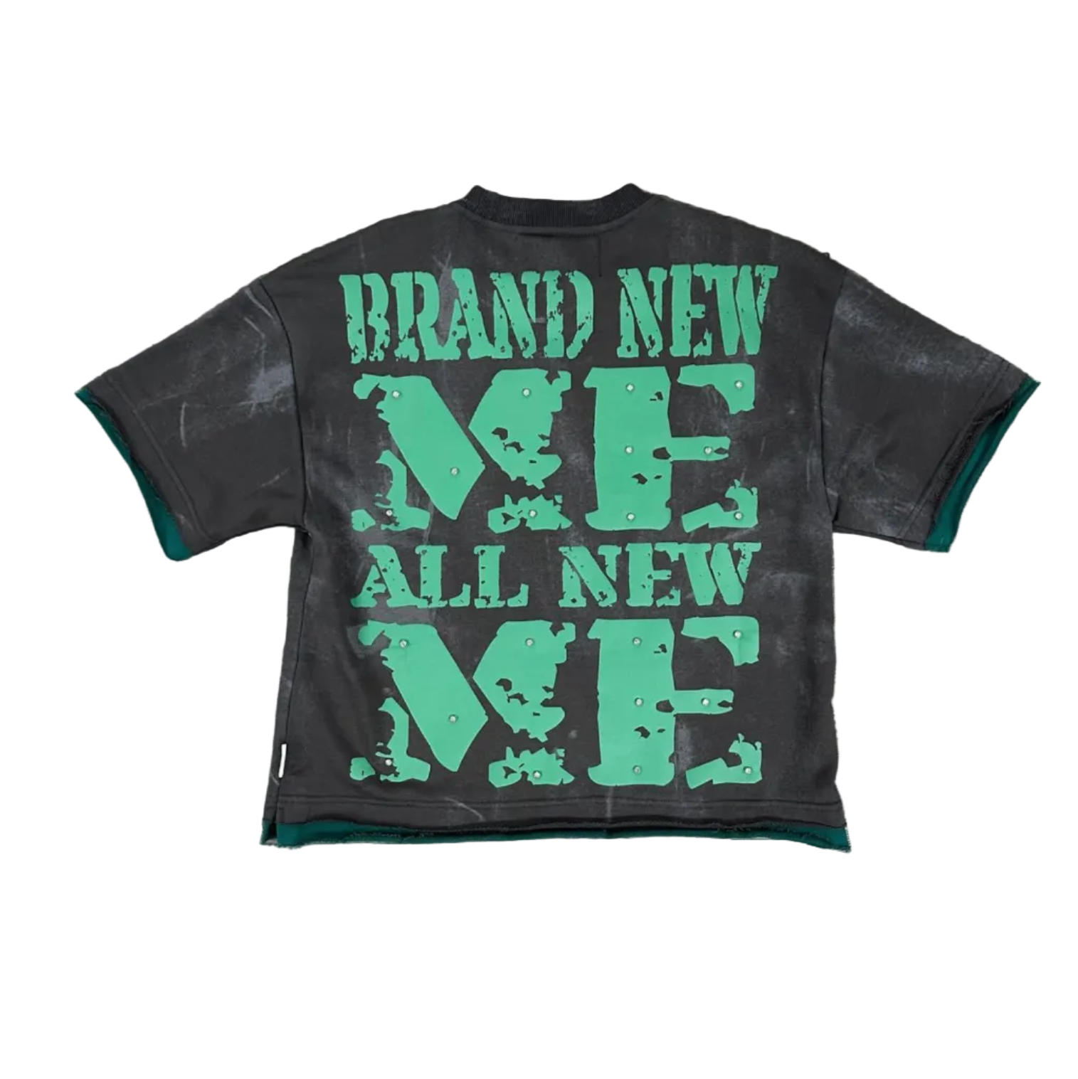 BKYS "Brand New Me" F-Terry Cropped T-Shirt – Charcoal Grey