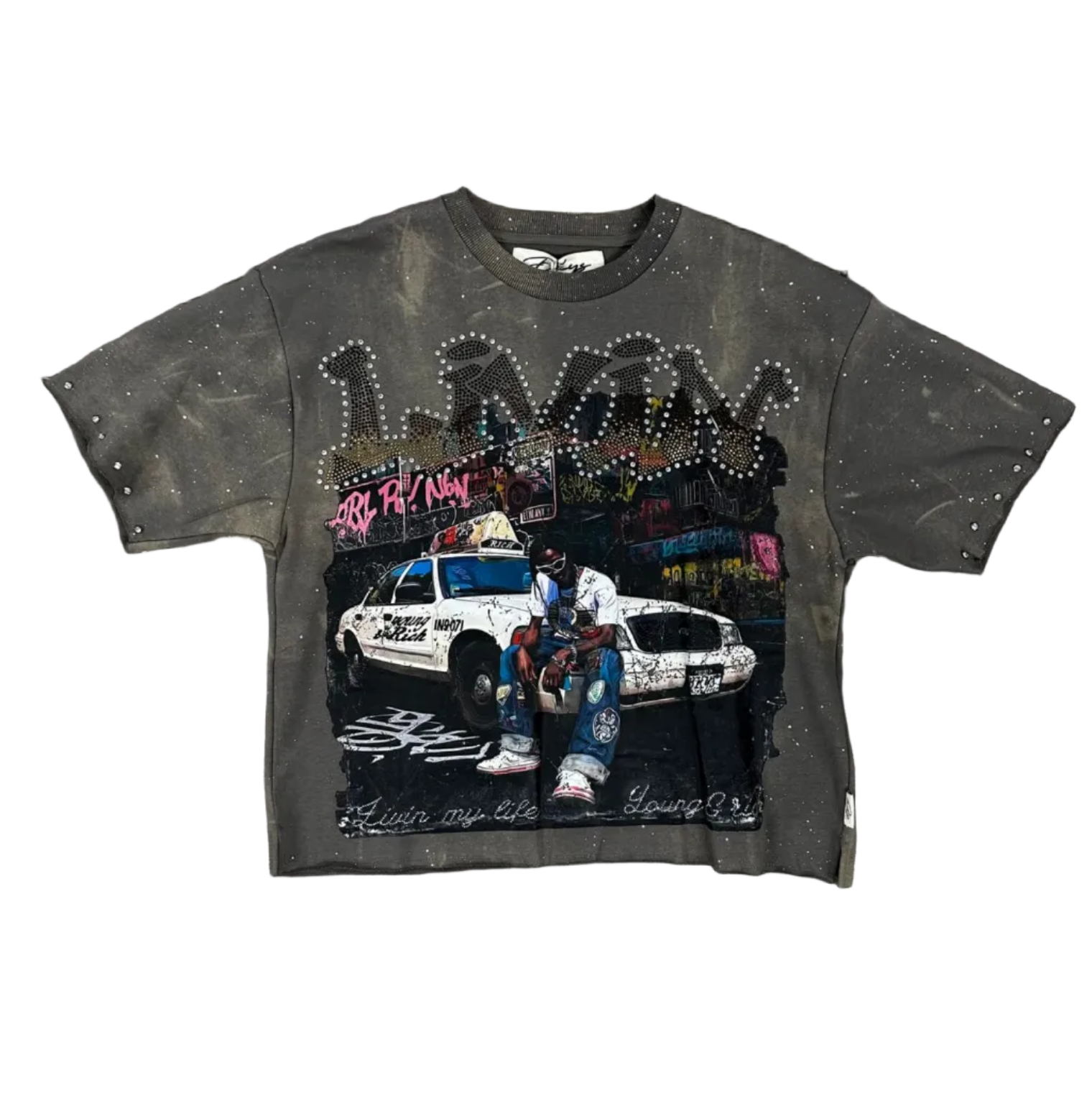BKYS "Livin" F-Terry Cropped T-Shirt