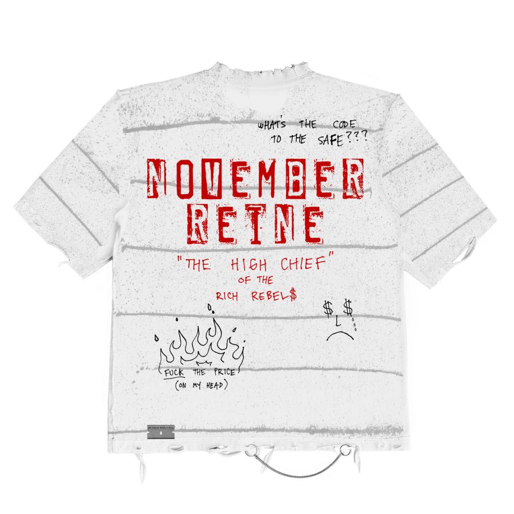 November Reine Hand Shredded Luxury Tee