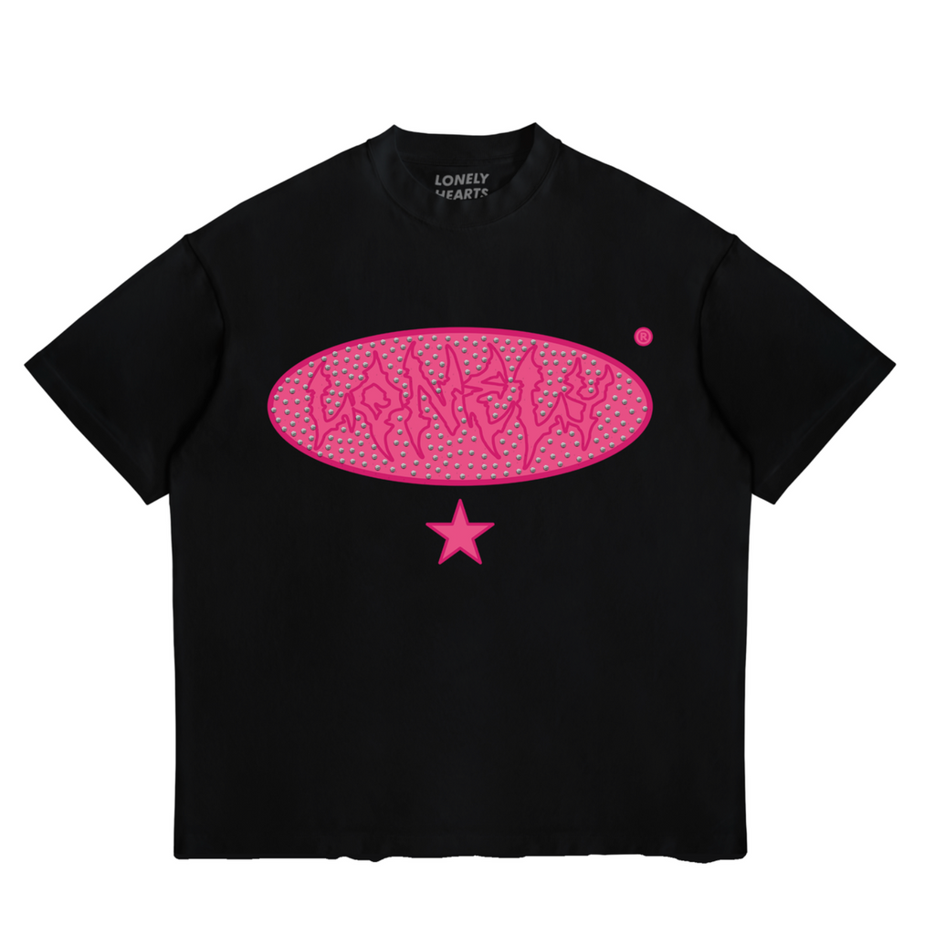 Lonely Hearts Club Cropped Rhinestone TEE