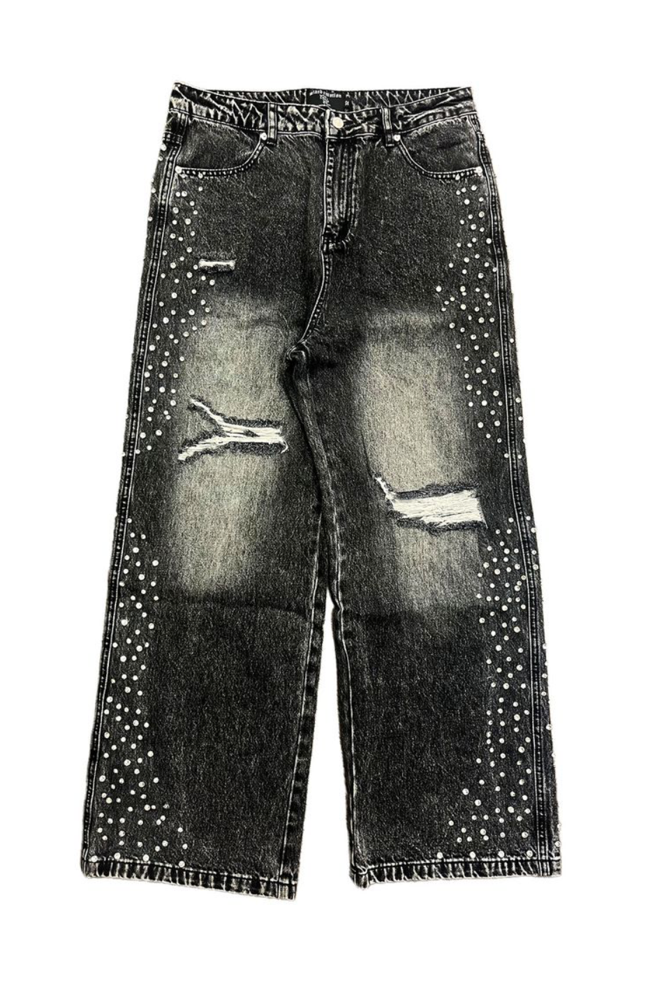 Mixed Emotions Grey "Stone" Baggy Jeans