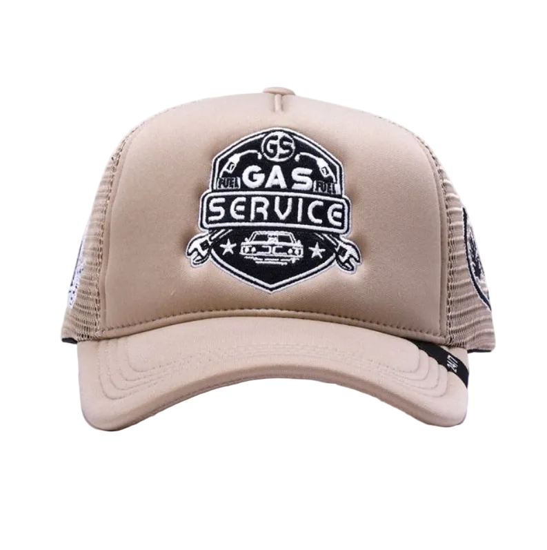 GAS SERVICE Trucker Hat – Beige