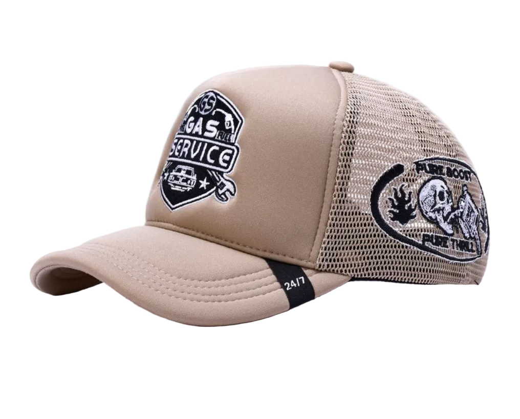 GAS SERVICE Trucker Hat – Beige