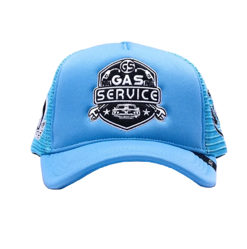 GAS SERVICE Trucker Hat – Baby Blue