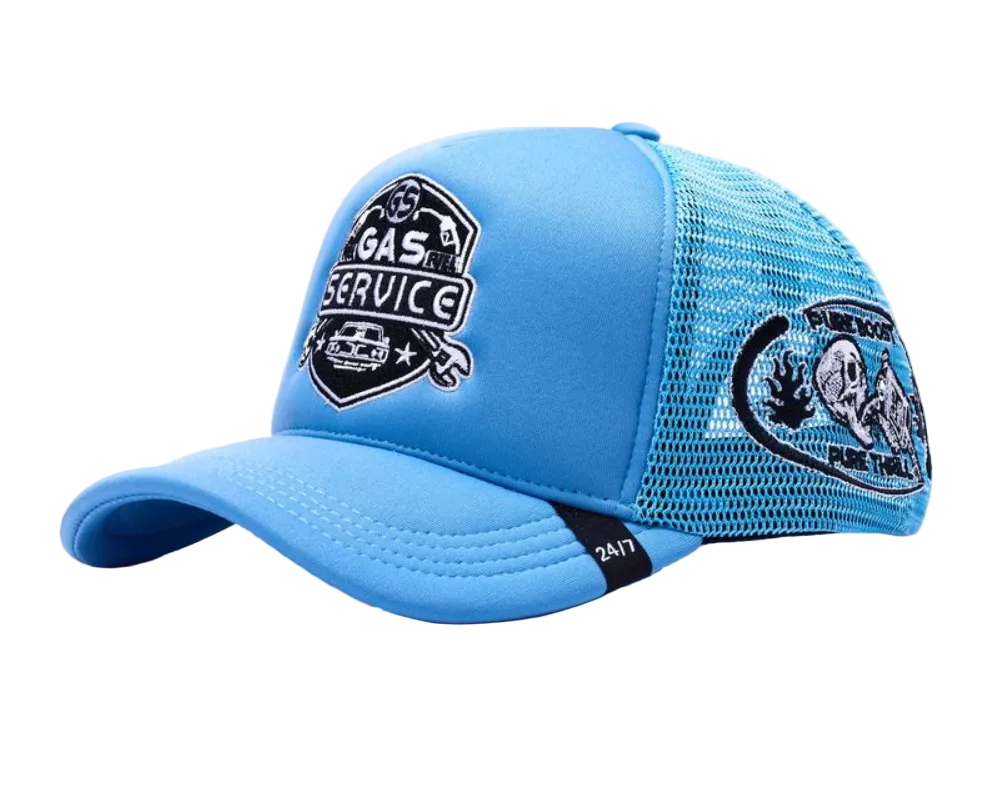 GAS SERVICE Trucker Hat – Baby Blue