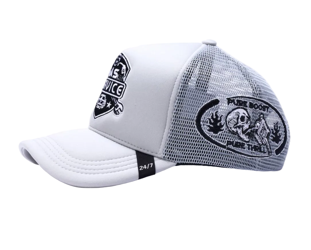 GAS SERVICE Trucker Hat – Light Gray