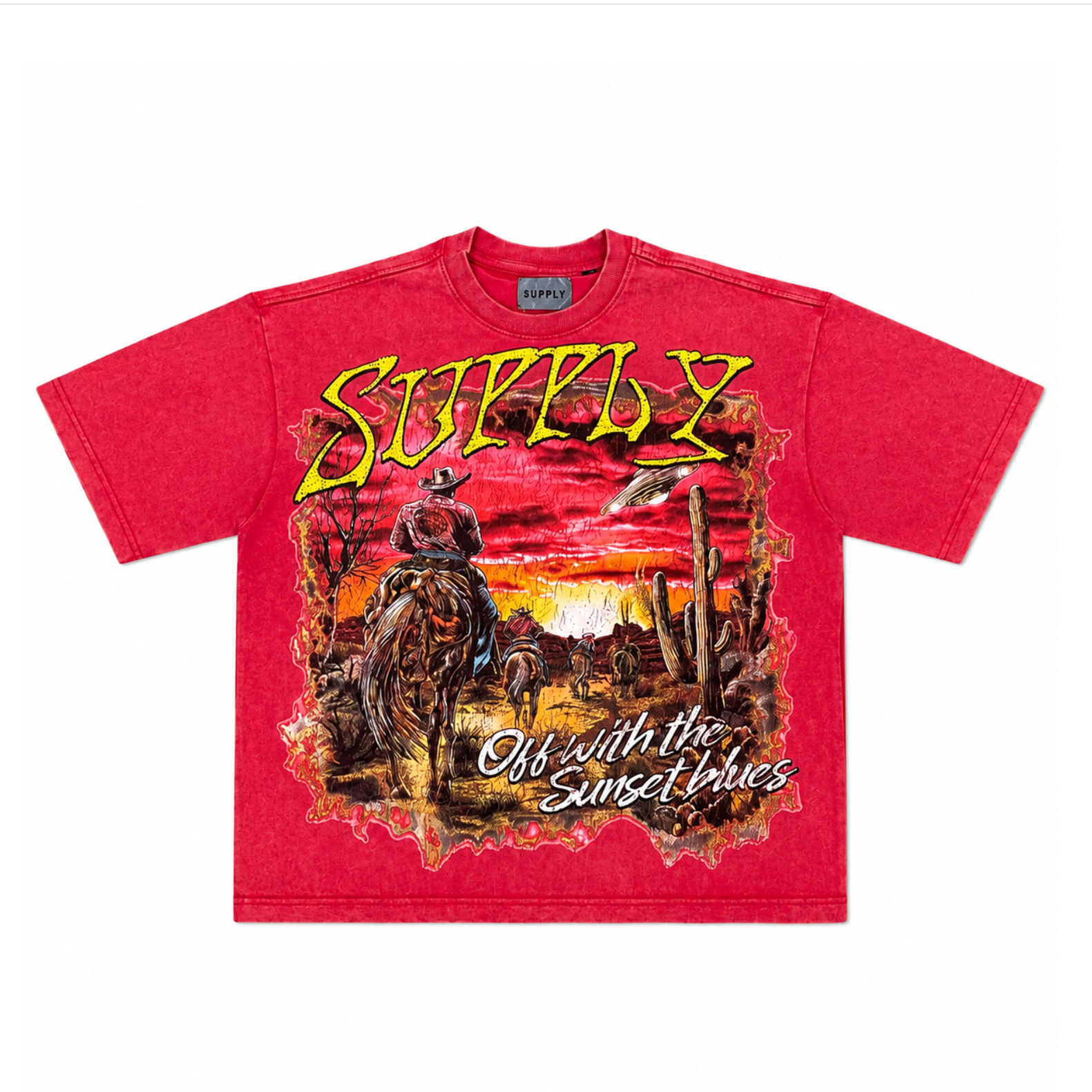 SUPPLY Sunset Blues Tee Red
