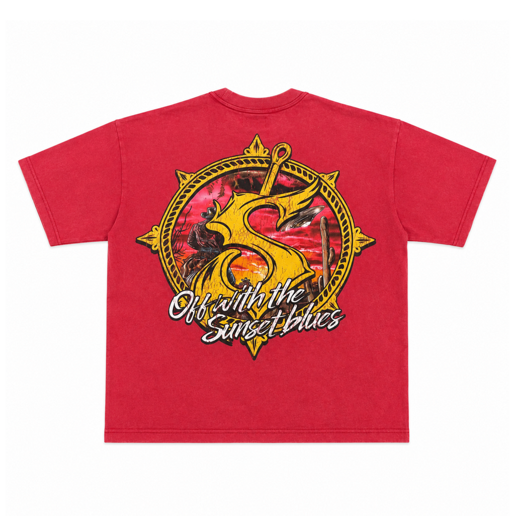 SUPPLY Sunset Blues Tee Red