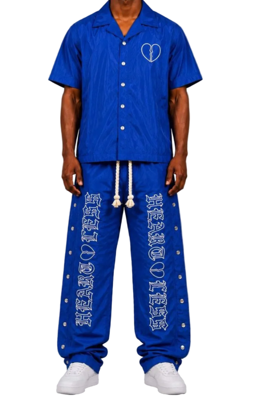 FOCUS Heartless Nylon Button Down R/B