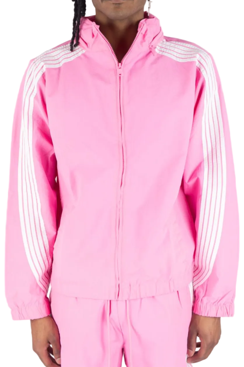 Rebel Minds Striped Nylon Windbreaker Jacket