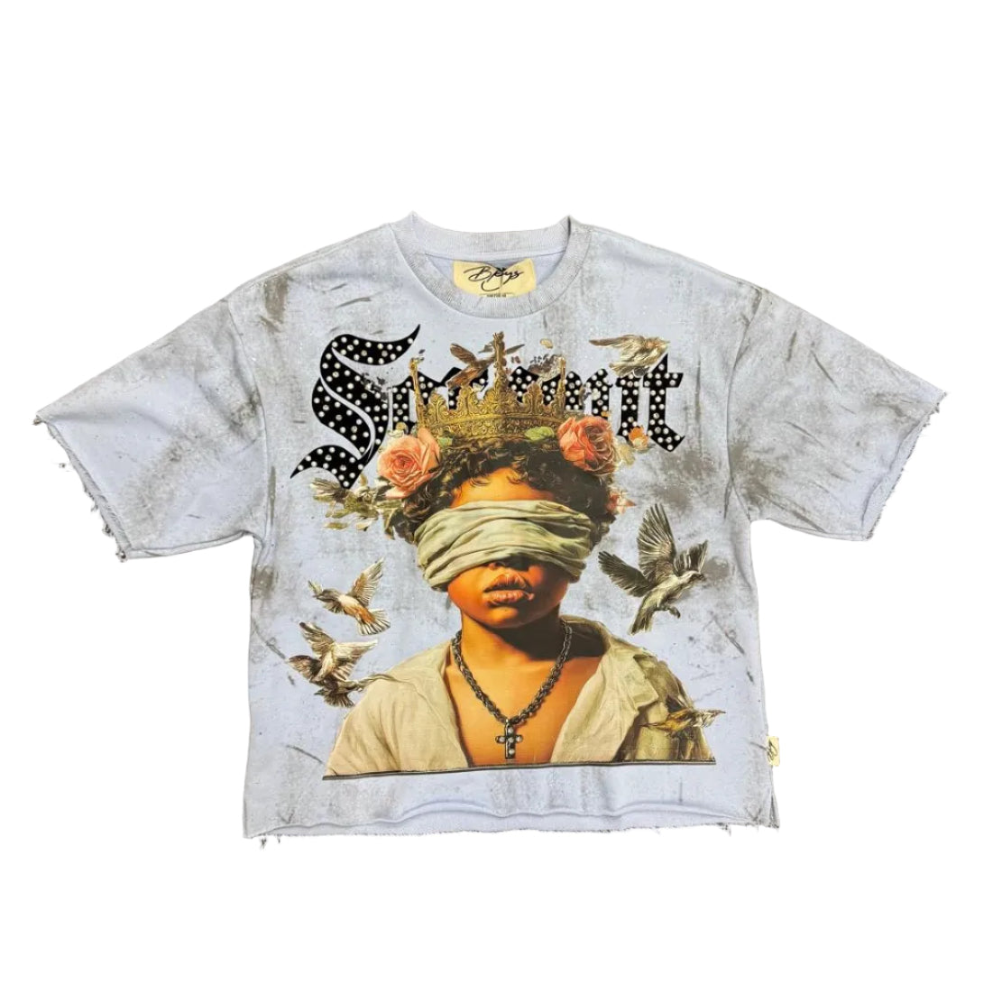 BKYS "Silent" Cropped T-Shirt – Light Blue