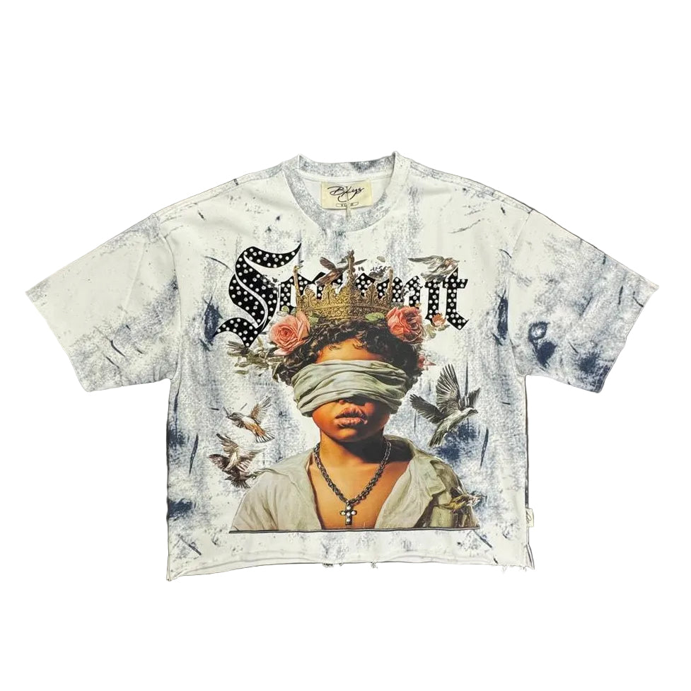 BKYS "Silent" Cropped T-Shirt – White