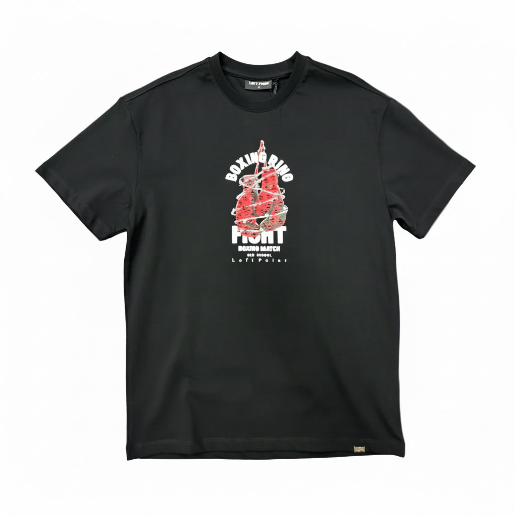 Left Point Boxing Ring Graphic TEE