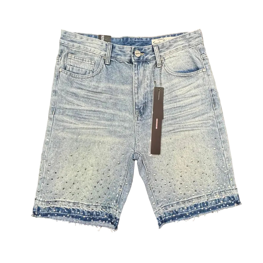 Smoke Rise Rhinestone Denim Shorts