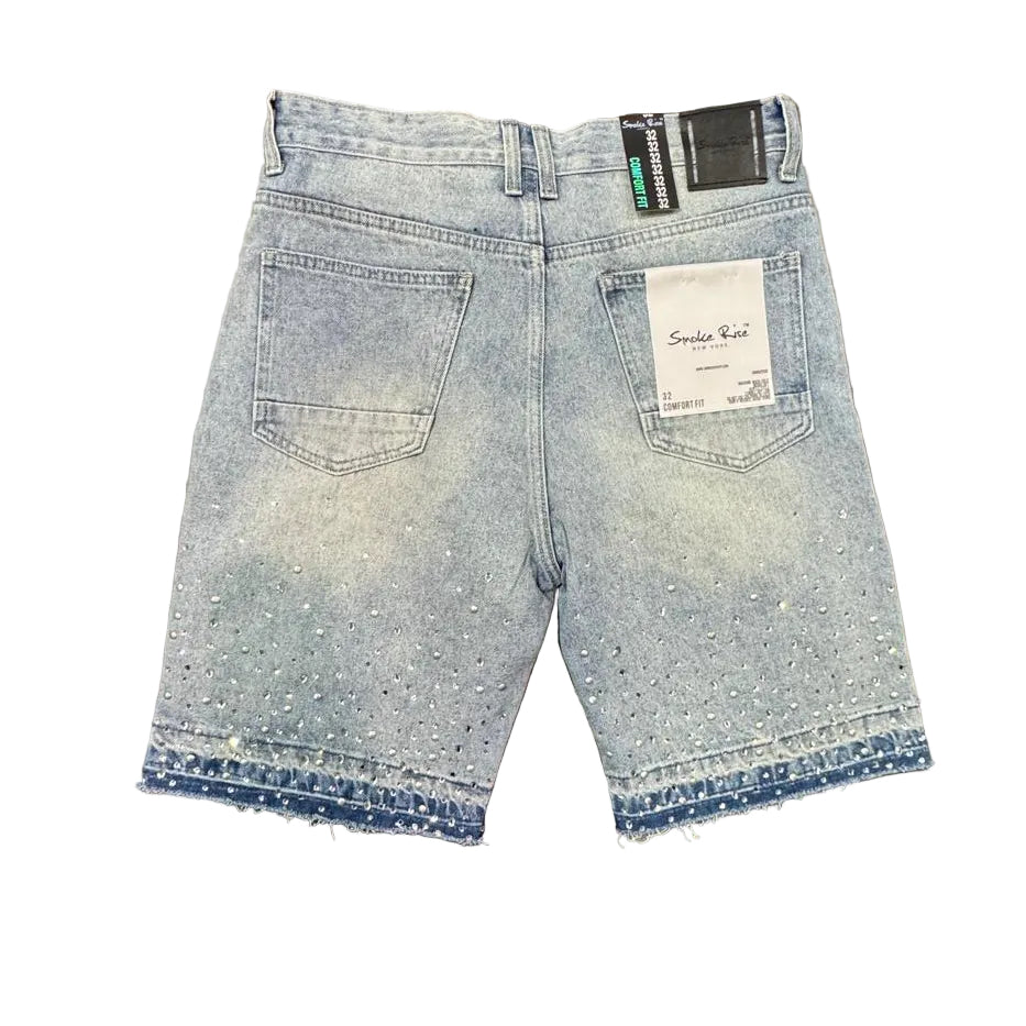 Smoke Rise Rhinestone Denim Shorts