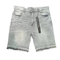 Smoke Rise Rhinestone Denim Shorts GREY