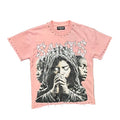 Focus Pink Rhinestone Saints Tee