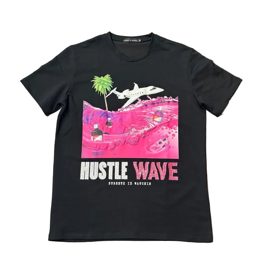 Streetz Iz Watchin Hustle Wave Tee