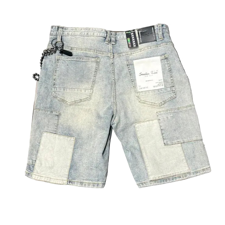 Smoke Rise Patchwork Denim Shorts