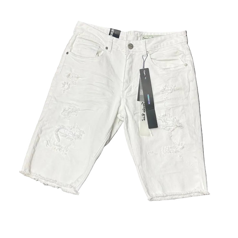 Smoke Rise Distressed Denim Shorts-W