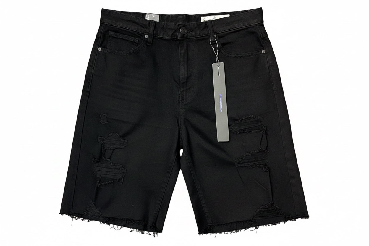 Smoke Rise Distressed Denim Shorts/B