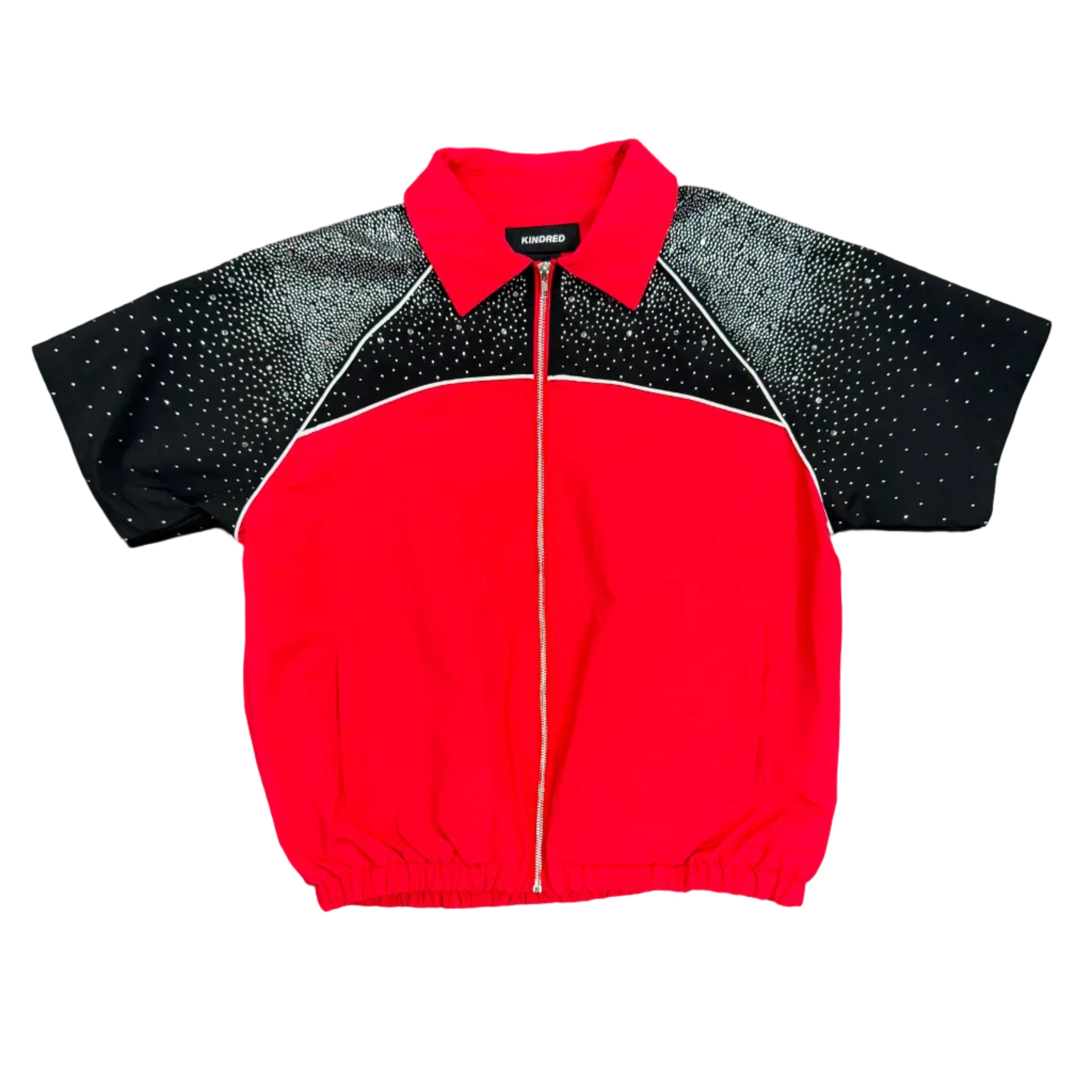Kindred Rhinestone Zip-Up Shirt