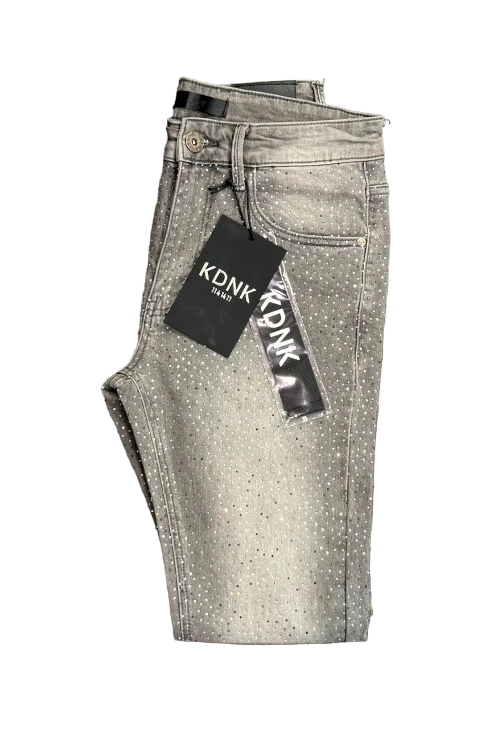 KDNK Rhinestone Skinny Jeans– Grey