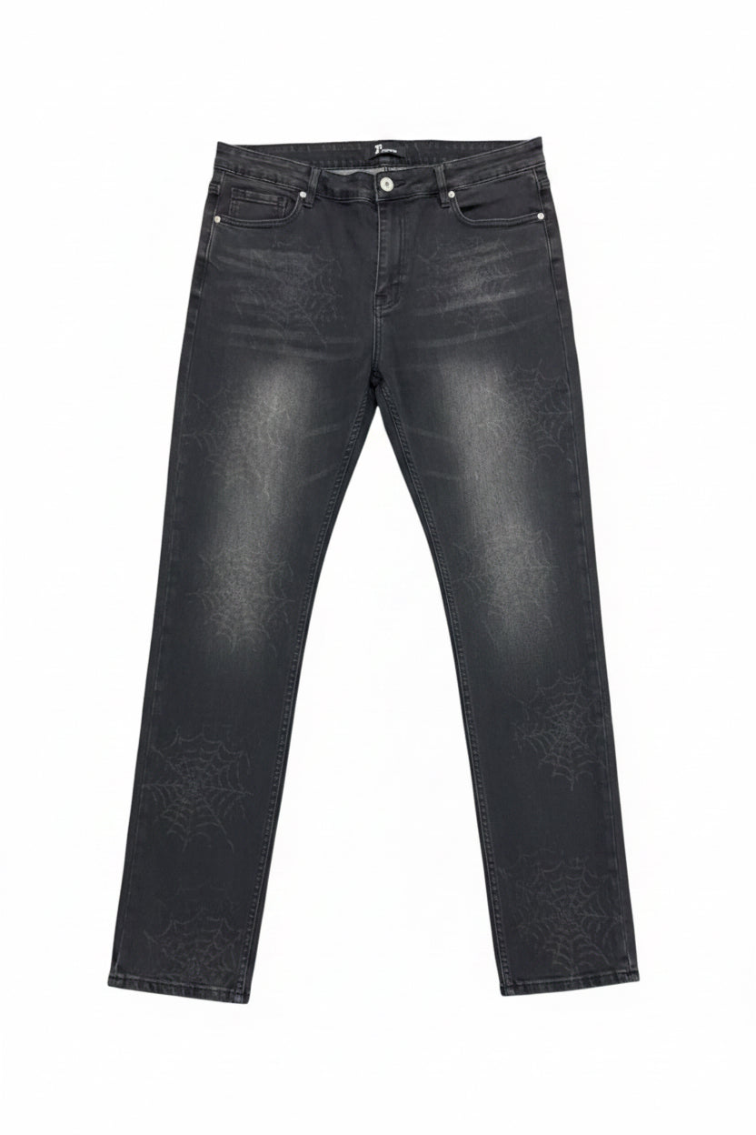 Pali Denim Spider Web Skinny Jeans– Black